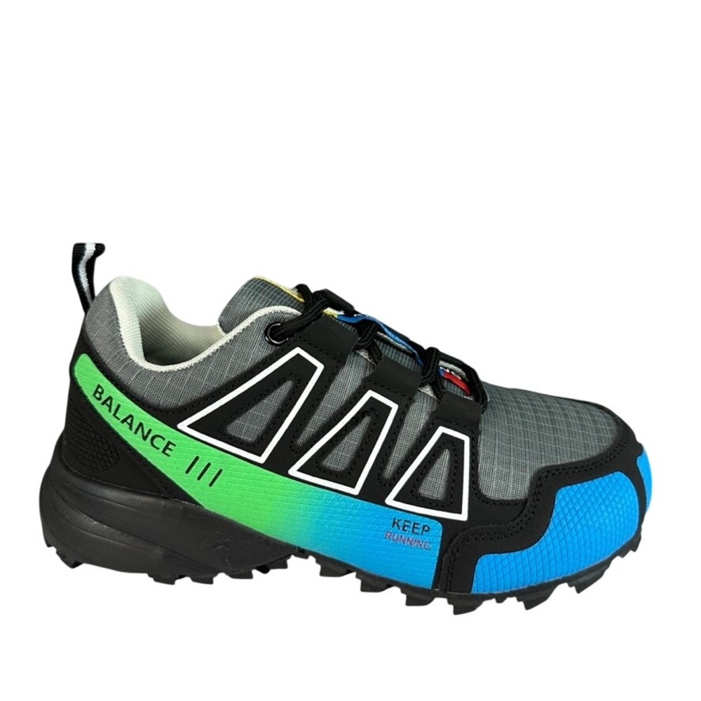 NWOB Hike Balance III Keep Running Trail Sneakers Grey Blue Green EU 36 US 6